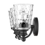 Mae 3-Light Matte Black Transitional Vanity with Clear Glass 10 Mae 3-Light Matte Black Transitional Vanity with Clear Glass
