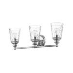 Mae 3-Light Chrome Vanity with Hand-Blown Clear Optic Glass 8 Mae 3-Light Chrome Vanity with Hand-Blown Clear Optic Glass