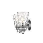 Mae 3-Light Chrome Vanity with Hand-Blown Clear Optic Glass 7 Mae 3-Light Chrome Vanity with Hand-Blown Clear Optic Glass