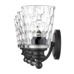 Mae 4-Light Matte Black Transitional Vanity with Clear Glass