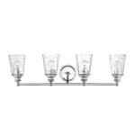 Mae 4-Light Chrome Vanity with Clear Optic Glass
