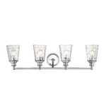 Mae 4-Light Chrome Vanity with Clear Optic Glass