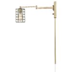 Industrial Gold Metal Wall Sconce with Swing Arm Design 13 Industrial Gold Metal Wall Sconce with Swing Arm Design