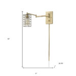 Industrial Gold Metal Wall Sconce with Swing Arm Design 16 Industrial Gold Metal Wall Sconce with Swing Arm Design