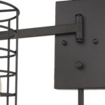 Industrial Bronze Swing Arm Metal Cage Wall Sconce 15 Industrial Bronze Swing Arm Metal Cage Wall Sconce