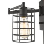 Industrial Bronze Swing Arm Metal Cage Wall Sconce 13 Industrial Bronze Swing Arm Metal Cage Wall Sconce