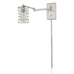 Industrial Silver Metal Swing Arm Wall Sconce