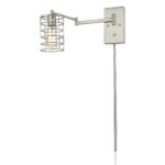 Industrial Silver Metal Swing Arm Wall Sconce