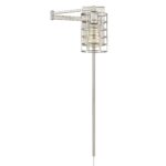 Industrial Silver Metal Swing Arm Wall Sconce