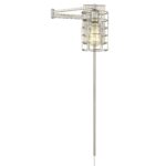 Industrial Silver Metal Swing Arm Wall Sconce