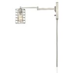 Industrial Silver Metal Swing Arm Wall Sconce