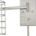 Industrial Silver Metal Swing Arm Wall Sconce