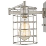 Industrial Silver Metal Swing Arm Wall Sconce