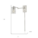 Industrial Silver Metal Swing Arm Wall Sconce