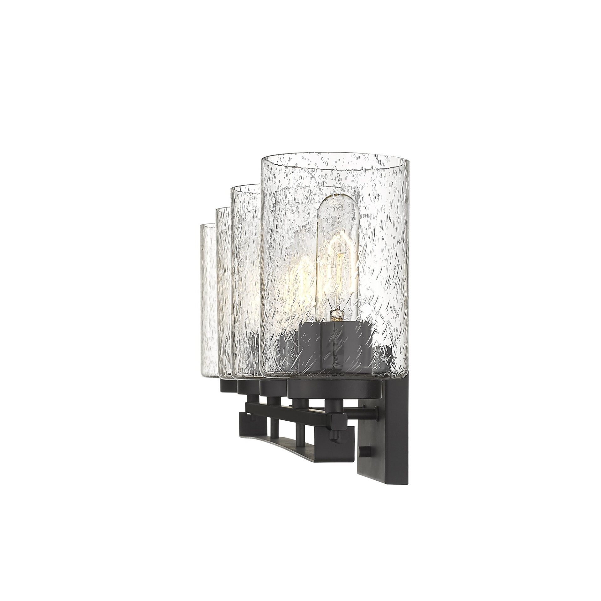 Orella Modern Oil-Rubbed Bronze Vanity Light with Seeded Glass 1 Orella Modern Oil-Rubbed Bronze Vanity Light with Seeded Glass