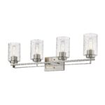 Orella Modern 4-Light Satin Nickel Vanity with Seeded Glass 8 Orella Modern 4-Light Satin Nickel Vanity with Seeded Glass