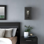 Matte Black Geometric Metal Wall Sconce for Industrial Spaces