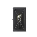 Matte Black Geometric Metal Wall Sconce for Industrial Spaces