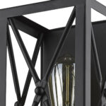 Matte Black Geometric Metal Wall Sconce for Industrial Spaces