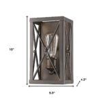 Antique Bronze Metal Geometric Industrial Wall Sconce