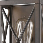 Antique Bronze Metal Geometric Industrial Wall Sconce