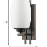 Geometric Bronze Wall Sconce with Frosted Glass Shade 10 Geometric Bronze Wall Sconce with Frosted Glass Shade