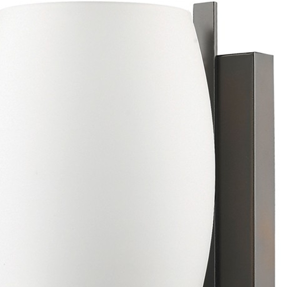 Geometric Bronze Wall Sconce with Frosted Glass Shade 3 Geometric Bronze Wall Sconce with Frosted Glass Shade - Image 3