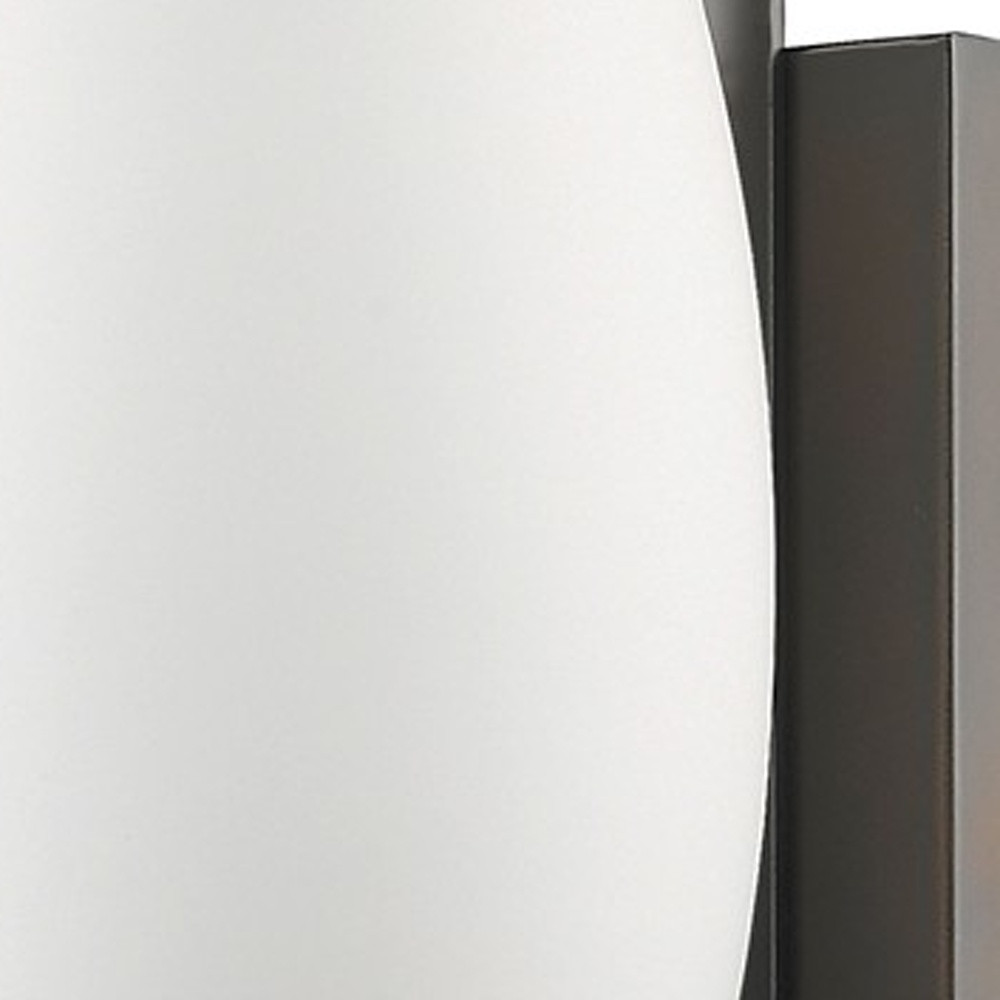 Geometric Bronze Wall Sconce with Frosted Glass Shade 4 Geometric Bronze Wall Sconce with Frosted Glass Shade - Image 4