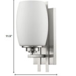 Geometric Silver Wall Sconce with Frosted Glass Shade 10 Geometric Silver Wall Sconce with Frosted Glass Shade