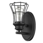 Matte Black Vintage Industrial Cage Wall Sconce 7 Matte Black Vintage Industrial Cage Wall Sconce