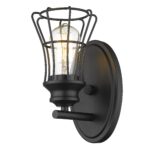 Matte Black Vintage Industrial Cage Wall Sconce 8 Matte Black Vintage Industrial Cage Wall Sconce