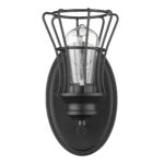Matte Black Vintage Industrial Cage Wall Sconce 9 Matte Black Vintage Industrial Cage Wall Sconce