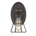 Bronze Cage Wall Sconce with Vintage Industrial Design 6 Bronze Cage Wall Sconce with Vintage Industrial Design