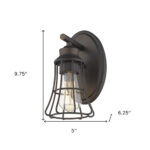 Bronze Cage Wall Sconce with Vintage Industrial Design 10 Bronze Cage Wall Sconce with Vintage Industrial Design