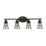 Piers 4-Light Oil-Rubbed Bronze Vanity with Cage Shades 11 Piers 4-Light Oil-Rubbed Bronze Vanity with Cage Shades