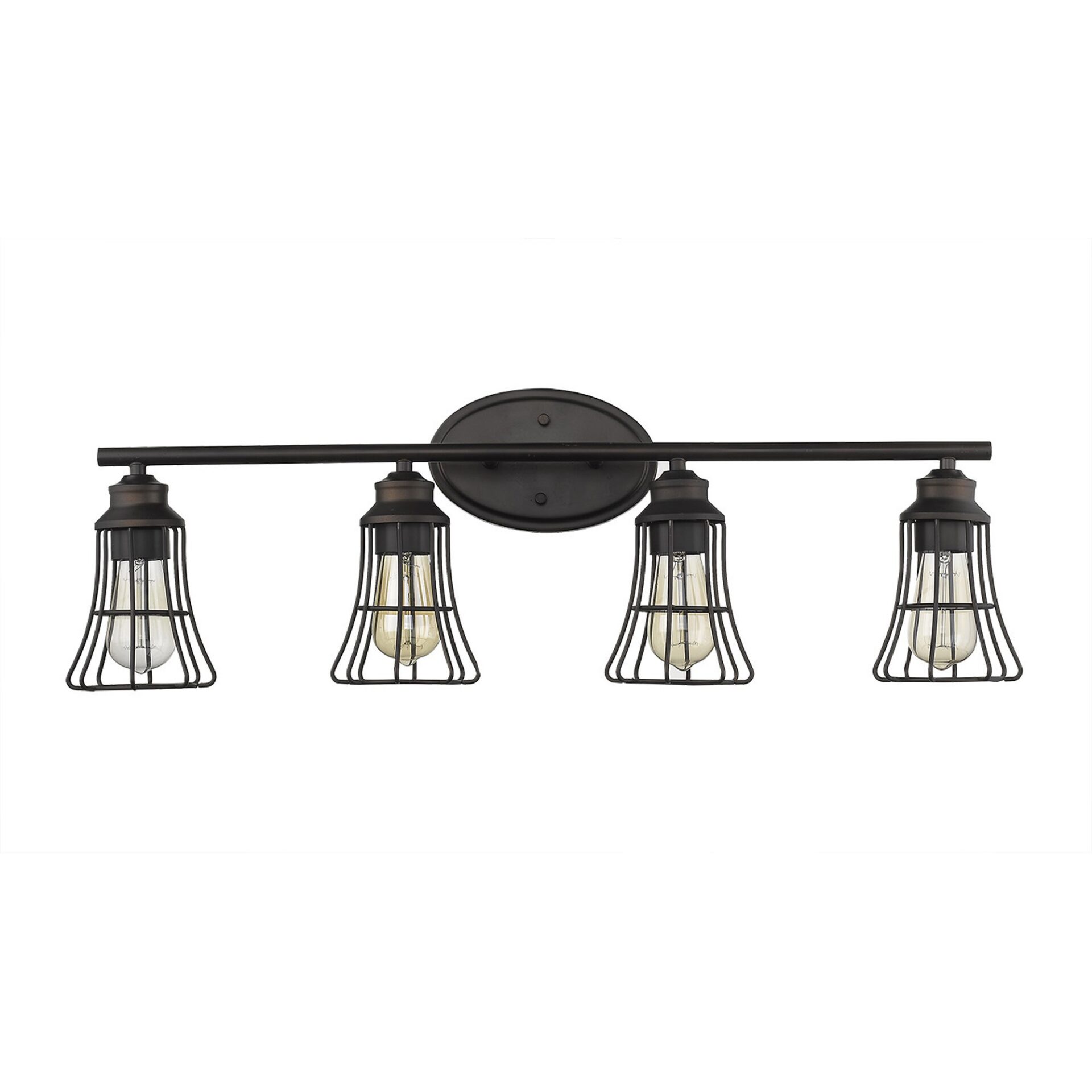 Piers 4-Light Oil-Rubbed Bronze Vanity with Cage Shades 5 Piers 4-Light Oil-Rubbed Bronze Vanity with Cage Shades - Image 5