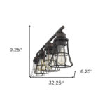 Piers 4-Light Oil-Rubbed Bronze Vanity with Cage Shades 12 Piers 4-Light Oil-Rubbed Bronze Vanity with Cage Shades