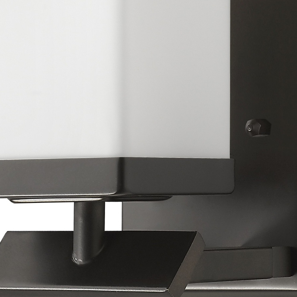 Bronze Frosted Glass Wall Sconce with Rectangular Shade 4 Bronze Frosted Glass Wall Sconce with Rectangular Shade - Image 4
