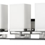 Three-Light Frosted Glass Wall Sconce with Polished Nickel Finish 6 Three-Light Frosted Glass Wall Sconce with Polished Nickel Finish