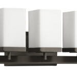5-Light Oil-Rubbed Bronze Vanity Light With Etched Glass Shades 7 5-Light Oil-Rubbed Bronze Vanity Light With Etched Glass Shades
