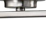 Silver and Frosted Glass Two-Light Wall Sconce 9 Silver and Frosted Glass Two-Light Wall Sconce