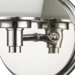 Silver Wall Sconce with Frosted Glass Shade, Polished Nickel Finish 9 Silver Wall Sconce with Frosted Glass Shade, Polished Nickel Finish