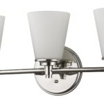 Three-Light Silver Wall Light with Frosted Glass Shades 6 Three-Light Silver Wall Light with Frosted Glass Shades