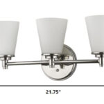 Three-Light Silver Wall Light with Frosted Glass Shades 10 Three-Light Silver Wall Light with Frosted Glass Shades