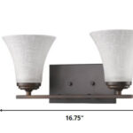Two-Light Bronze Wall Sconce with Tapered Frosted Glass Shades 10 Two-Light Bronze Wall Sconce with Tapered Frosted Glass Shades
