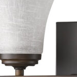 Two-Light Bronze Wall Sconce with Tapered Frosted Glass Shades 9 Two-Light Bronze Wall Sconce with Tapered Frosted Glass Shades