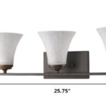 Three-Light Bronze Wall Light with Frosted Tapered Glass Shades 10 Three-Light Bronze Wall Light with Frosted Tapered Glass Shades