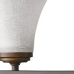 Three-Light Bronze Wall Light with Frosted Tapered Glass Shades 9 Three-Light Bronze Wall Light with Frosted Tapered Glass Shades