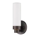 Bronze Wall Sconce with Frosted Glass Shade, Modern Design 6 Bronze Wall Sconce with Frosted Glass Shade, Modern Design
