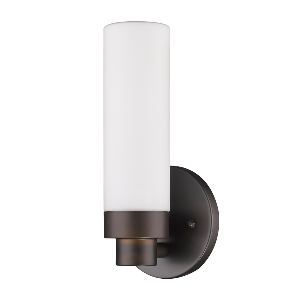 Bronze Wall Sconce with Frosted Glass Shade, Modern Design 1 Bronze Wall Sconce with Frosted Glass Shade, Modern Design
